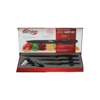 Kuchyňský nůž 4-dílná sada kuchyňských nožů Switzner s keramickou vrstvou (HAMA)