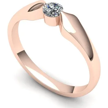 Prsten Karel Stoch Zásnubní prsten s Briliantem P054 Materiál: Červené zlato 14kt, Velikost: 61