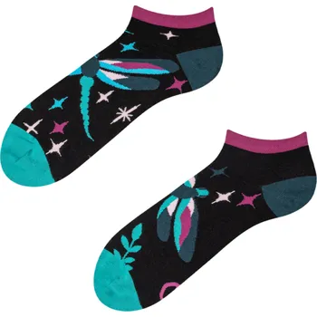 Dámské ponožky Veselé kotníkové ponožky Vážky v noci