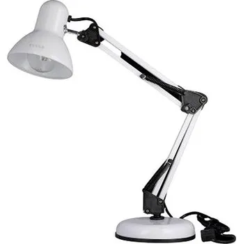 Žárovka Tesla stolní retro lampička Tereza, E27, kovová, bílá