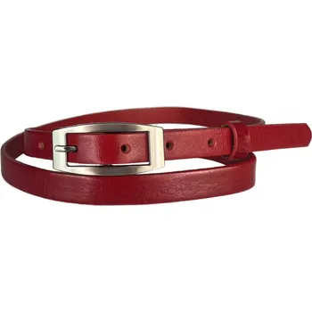 Opasek PENNY BELTS Kožený opasek 15-2-93 červený - 90 cm