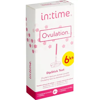 Diagnostický test Intime Ovulation hLH dipStick ovulační test pro domácí použití s kalíšky