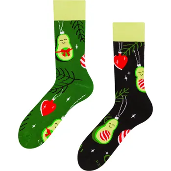 Dámské ponožky Veselé teplé ponožky Sváteční avokádo