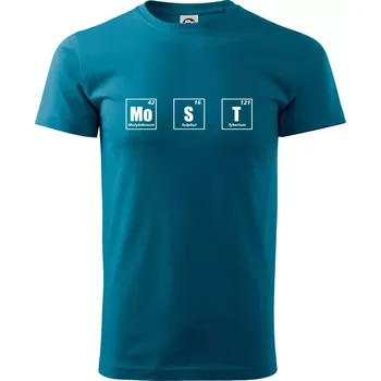 Periodická tabulka Most - Klasické pánské triko vyšší gramáže - XS ( Petrolejová )