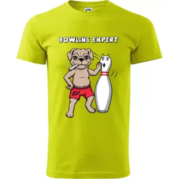 Bowling expert (Hana-creative) - Klasické pánské triko vyšší gramáže - XS ( Limetková )