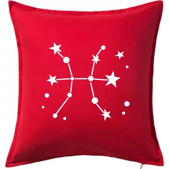 Polštář Souhvězdí - Pisces - Ryby - Polštář 50x50 - 50x50 - Pouze potah ( Červená )
