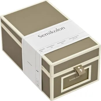 Úložný box Semikolon, Pouzdro na vizitky Die Kante, hnědošedé - Formadore