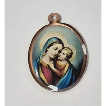 Přívěsek Přívěsek kovový - MADONKA ovál (16x24mm) (do vyprodání zásob)