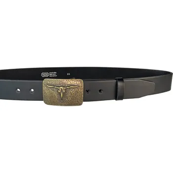 Opasek PENNY BELTS Pánský kožený opasek 12260 černý - 110 cm