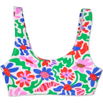 Dámské plavky Veselý sportovní vrchní díl plavek Bláznivé květy