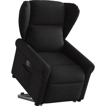 Křeslo Zvedací polohovací křeslo černé textil Černý3303376