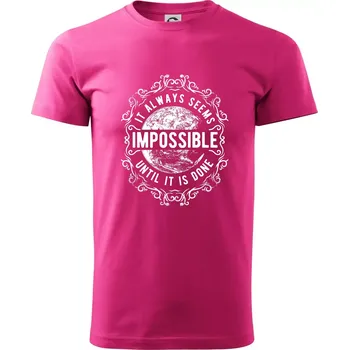Always Seems Impossible - Klasické pánské triko vyšší gramáže - XS ( Purpurová )