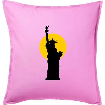 Polštář Socha svobody slunce - Polštář 50x50 - 50x50 - Pouze potah ( Růžová )