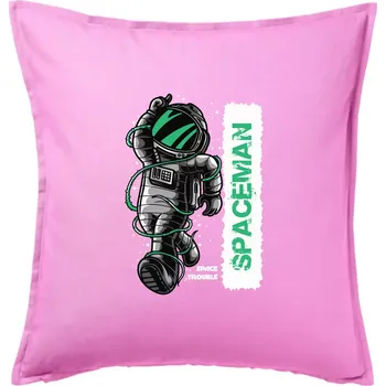 Polštář Spaceman trouble - Polštář 50x50 - 50x50 - Pouze potah ( Růžová )