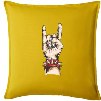 Polštář Rocková ruka s náramkem - Polštář 50x50 - 50x50 - Pouze potah ( Žlutá )