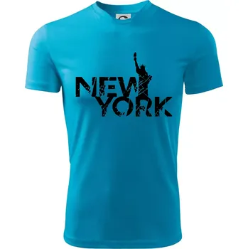 New York retro - Dětské triko sportovní (dresovina) - 158 cm/12 let ( Světlý tyrkys )