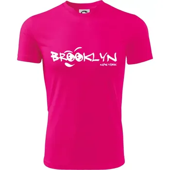 Brooklyn úsměv - Dětské triko sportovní (dresovina) - 146 cm/10 let ( Neon Pink )
