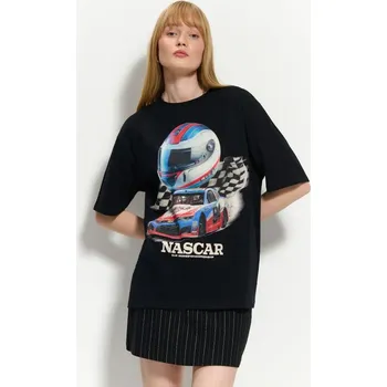 Dámská móda Tričko s&nbsp;potiskem Nascar - XS - House - černá - 653GJ-99X