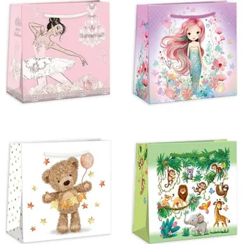 Deštník Taška dárková mix 16x16cm papírová 4 druhy