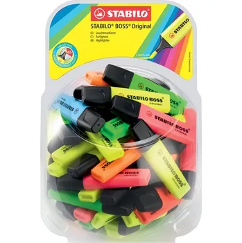 Zvýrazňovač Zvýrazňovač STABILO BOSS ORIGINAL, 60ks ve stojánku