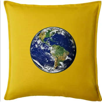 Polštář Planeta Země - Polštář 50x50 - 50x50 - Pouze potah ( Žlutá )