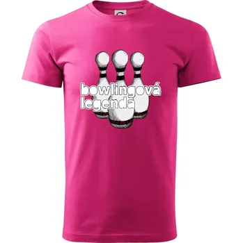 Pánská móda Bowlingová legenda - Klasické pánské triko vyšší gramáže - XL ( Purpurová )