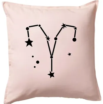 Polštář Souhvězdí - Aries - Beran - Polštář 50x50 - 50x50 - Pouze potah ( Světle růžová )