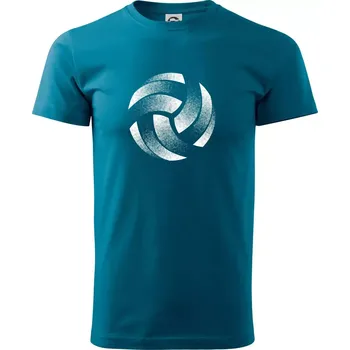 Pánské tričko Volejbalový míč tiskový design - Klasické pánské triko vyšší gramáže - L ( Petrolejová )