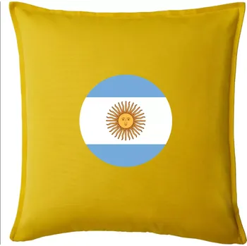 Polštář Argentina vlajka kulatá - Polštář 50x50 - 50x50 - Pouze potah ( Žlutá )