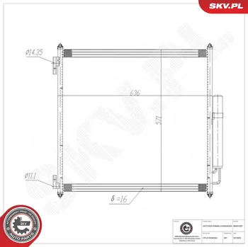 Ventilátor topení a klimatizace Kondenzátor klimatizace ESEN SKV 86SKV387