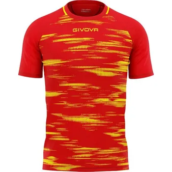 Chlapecké tričko Sportovní triko GIVOVA Pixel red-yellow L