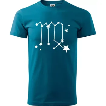 Souhvězdí - Virgo - Panna - Klasické pánské triko vyšší gramáže - M ( Petrolejová )