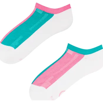Pánské ponožky Růžovo-tyrkysové funkční ponožky do tenisek