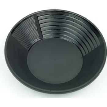 Pánev SET rýžovací profi pánev ESTWING na zlato, granáty a safíry 306 mm + písek s granáty na rýžování.