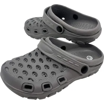 Pánské pantofle Fashion Pánské šedé gumové nazouváky 03 Barva: Šedá, Velikost: 40