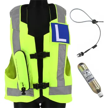 Moto oblečení Hit-Air MLV 2 airbag vesta žlutá reflexní pro autoškoly