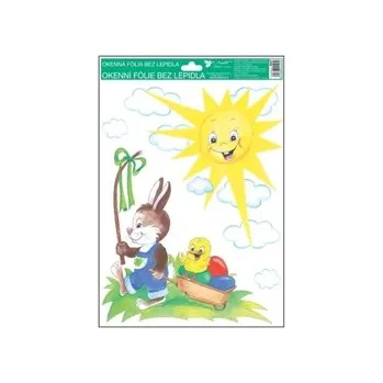 Velikonoční dekorace Okenní fólie rohová tradiční velikonoční motivy-SE SLUNÍČKEM (Anděl Př)