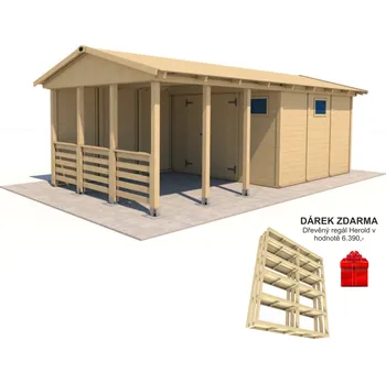 Zahradní altán Zahradní altán Herold A3366 CX Plus s boční stěnou (9,6 + 9,6 m2)