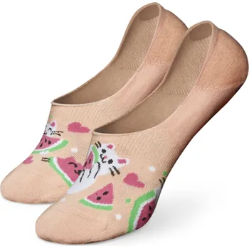 Dámské ponožky Veselé ťapky Kočka s melounem