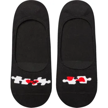 Dámské ponožky Veselé ťapky Puzzle se srdíčky
