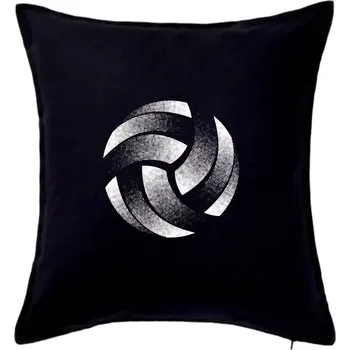Polštář Volejbalový míč tiskový design - Polštář 50x50 - 50x50 - Pouze potah ( Černá )