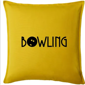 Polštář Bowling nápis - Polštář 50x50 - 50x50 - Pouze potah ( Žlutá )