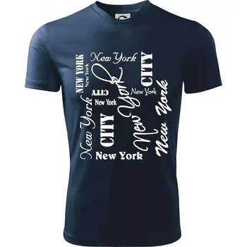 Chlapecké tričko New York City font - Dětské triko sportovní (dresovina) - 158 cm/12 let ( Námořní modrá (velmi tmavá - téměř černá) )