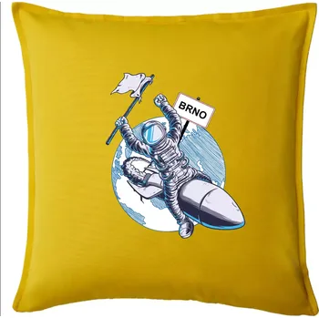 Polštář Brno penis raketa - Polštář 50x50 - 50x50 - Pouze potah ( Žlutá )