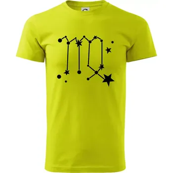 Pánská móda Souhvězdí - Virgo - Panna - Klasické pánské triko vyšší gramáže - M ( Limetková )