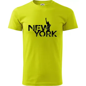 New York retro - Klasické pánské triko vyšší gramáže - 3XL ( Limetková )
