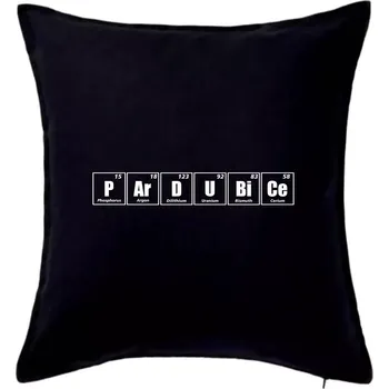 Polštář Periodická tabulka Pardubice - Polštář 50x50 - 50x50 - Pouze potah ( Černá )