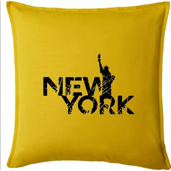 Polštář New York retro - Polštář 50x50 - 50x50 - Pouze potah ( Žlutá )