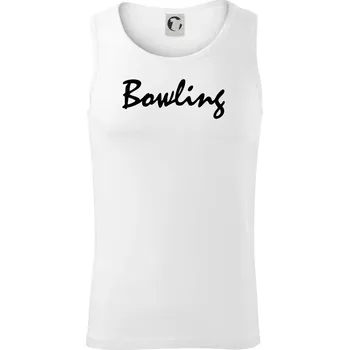 Bowling nápis psací - Tílko pánské Core - XL ( Bílá )