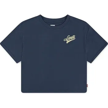 Chlapecké tričko Dětské bavlněné tričko Levi's BOXY MEET AND GREET tmavomodrá barva, 3EN561 59X, vel. 104